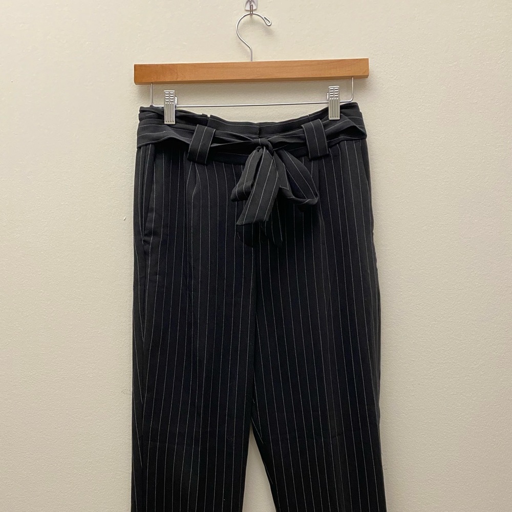 Express high waisted striped ankle pants